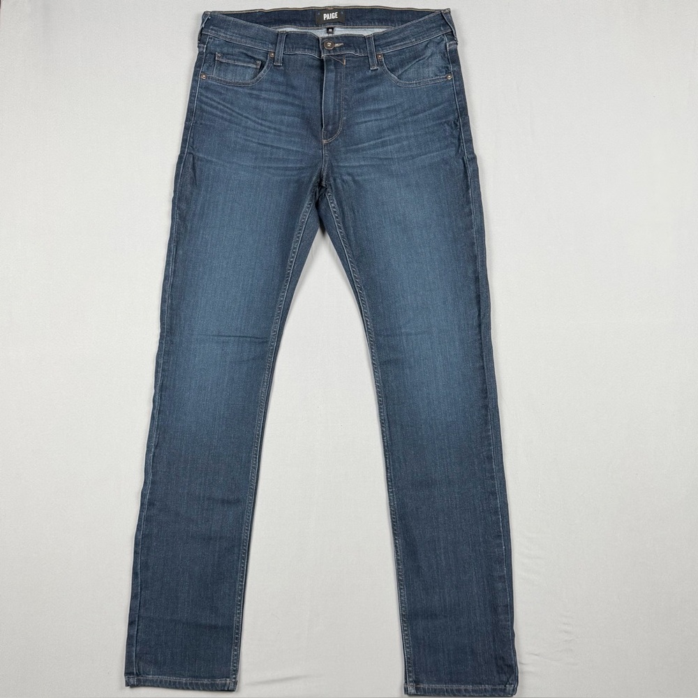 PAIGE Lennox Slim Straight Jeans 33x34 Men’s Medium Wash